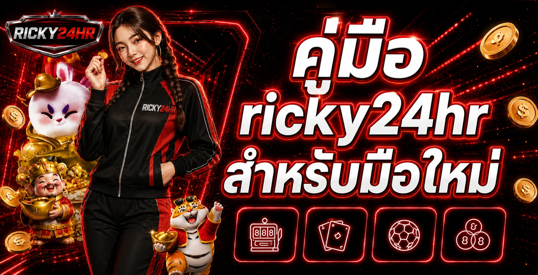 ricky24hr คู่มือมือใหม่ สมัคร ทดลองเล่น และตั้งงบ